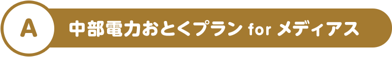 A 中部電力おとくプラン for メディアス