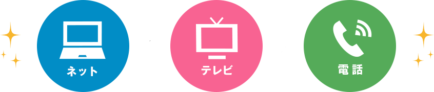ネット+テレビ+電話