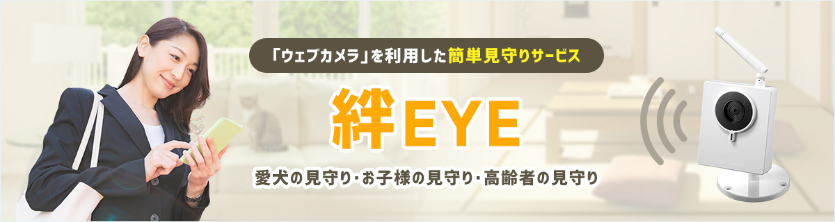 「ウェブカメラ」を利用した簡単見守りサービス 絆EYE