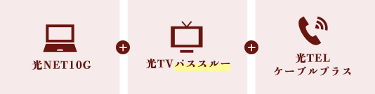 セットでお得なパックプラン(光10G トリプルギガパック)について説明している画像1枚目