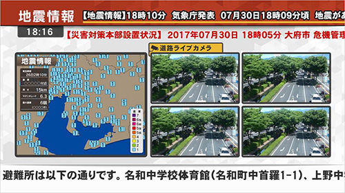 地震情報のイメージ